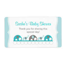 Turquoise olifant douche waterfles of gunst etiket