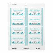 Turquoise olifant douche waterfles of gunst etiket (Full Sheet)