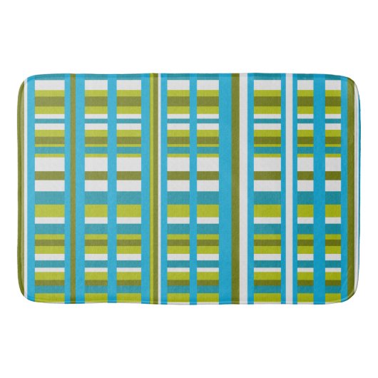 Turquoise, Olive & Lime Green Play Badmat (Voorkant)