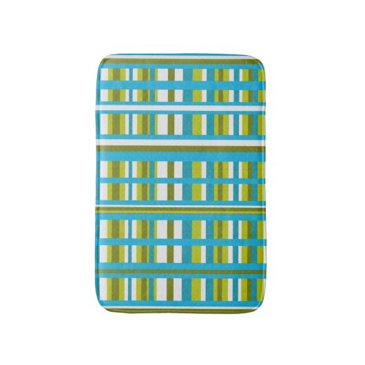 Turquoise, Olive & Lime Green Play Badmat (Voorkant Verticaal)