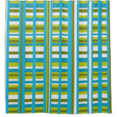 Turquoise, Olive & Lime Green Play Douchegordijn (Voorkant)