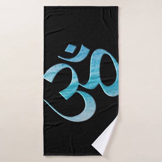Turquoise Om  Badhanddoek (Badhanddoek)