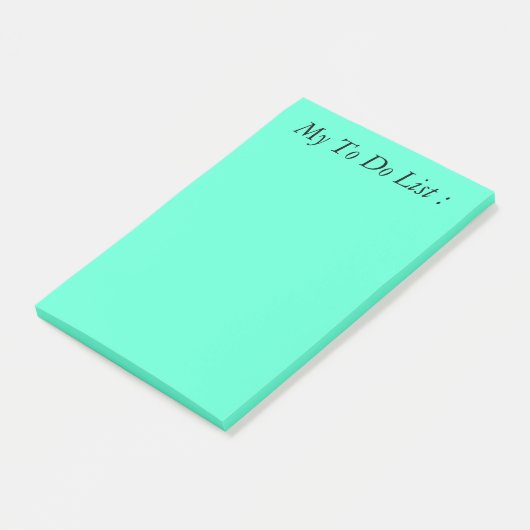 Turquoise om lijst te doen post-it® notes (Schuin)
