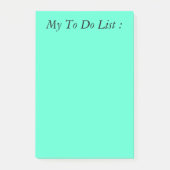 Turquoise om lijst te doen post-it® notes (Voorkant)