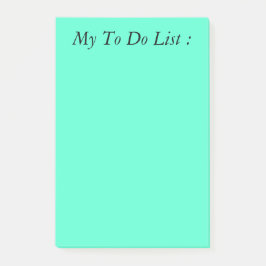 Turquoise om lijst te doen post-it® notes