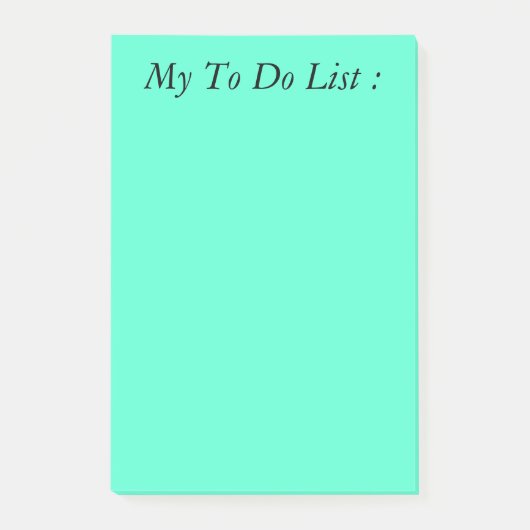 Turquoise om lijst te doen post-it® notes (Voorkant)