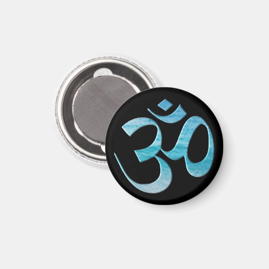 Turquoise Om Magneet (Voorkant / Achterkant)
