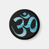 Turquoise Om Magneet (Voorkant)