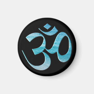 Turquoise Om Magneet