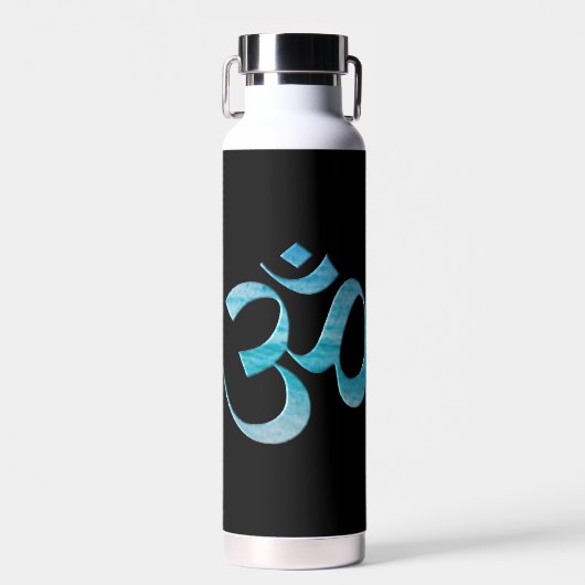 Turquoise Om Waterfles (Voorkant)