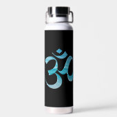 Turquoise Om Waterfles (Achterkant)