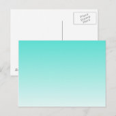 Turquoise Ombre Achtergrond Briefkaart (Voorkant / Achterkant)