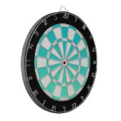 Turquoise Ombre Black en White Dartbord (Voorkant Links)