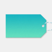 Turquoise Ombre Cadeaulabel (Voorkant (Horizontaal))