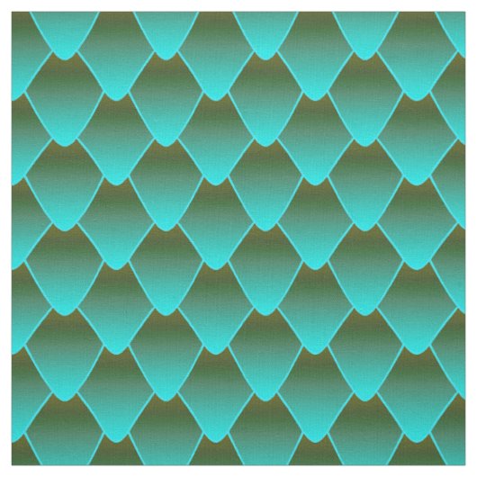 Turquoise Ombre Dragon Scales Stof (Swatch)