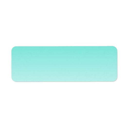 Turquoise Ombre Etiket (Voorkant)