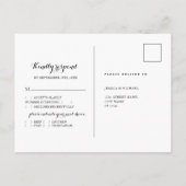 Turquoise Ombre Floral Bouquet Meal Choice Wedding Briefkaart (Achterkant)