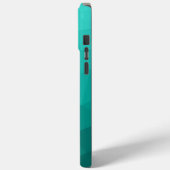 Turquoise ombre geometrisch mesh patroon Monogram Case-Mate iPhone Case (Achterkant / Links)