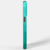 Turquoise ombre geometrisch mesh patroon Monogram Case-Mate iPhone Case (Achterkant / Rechts)