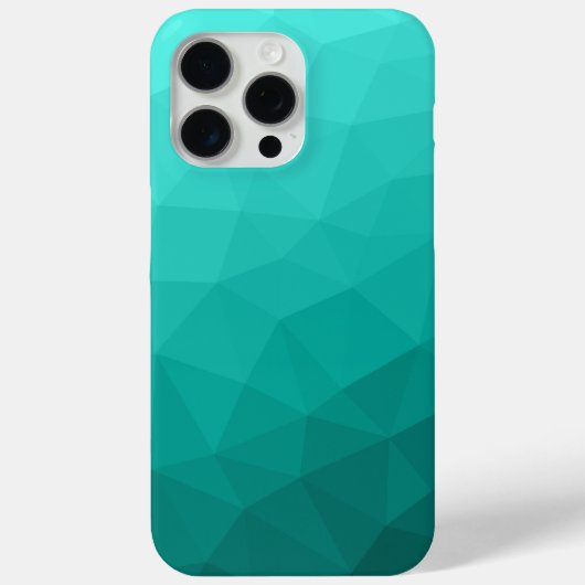 Turquoise ombre gradiënt geometrisch mesh patroon Case-Mate iPhone case (Achterkant)