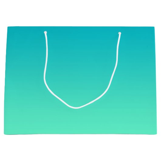 Turquoise Ombre Large Cadeautasje (Voorkant)