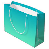 Turquoise Ombre Large Cadeautasje (Achterkant Gekanteld)