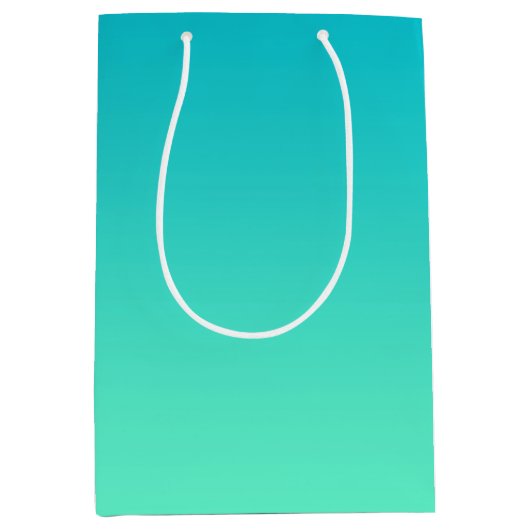 Turquoise Ombre Medium Cadeauzakje (Voorkant)