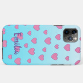 Turquoise Ombre met ontwerp van het Hart en Gepers Case-Mate iPhone Case (Achterkant (horizontaal))