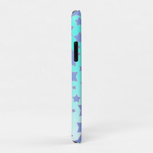 Turquoise Ombre met Star-ontwerp en persoonlijke Case-Mate iPhone Case (Achterkant/rechts)