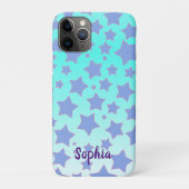 Turquoise Ombre met Star-ontwerp en persoonlijke Case-Mate iPhone Case (Achterkant)