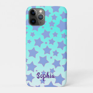 Turquoise Ombre met Star-ontwerp en persoonlijke Case-Mate iPhone Case