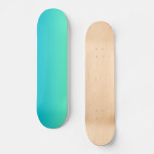 Turquoise Ombre Persoonlijk Skateboard (Voorkant)
