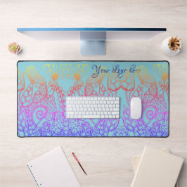 Turquoise Ombre regenboogvlinder Bureaumat