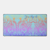 Turquoise Ombre regenboogvlinder Bureaumat (Voorkant)