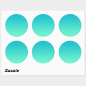 Turquoise Ombre Ronde Sticker (Vel)