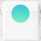Turquoise Ombre Ronde Sticker (Tas)