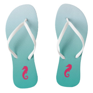  Turquoise Ombre Seahorse Teenslippers