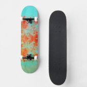Turquoise Ombre Stamp Skateboard (Voorkant)