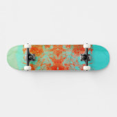 Turquoise Ombre Stamp Skateboard (Horizontaal)