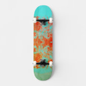 Turquoise Ombre Stamp Skateboard (Voorkant)