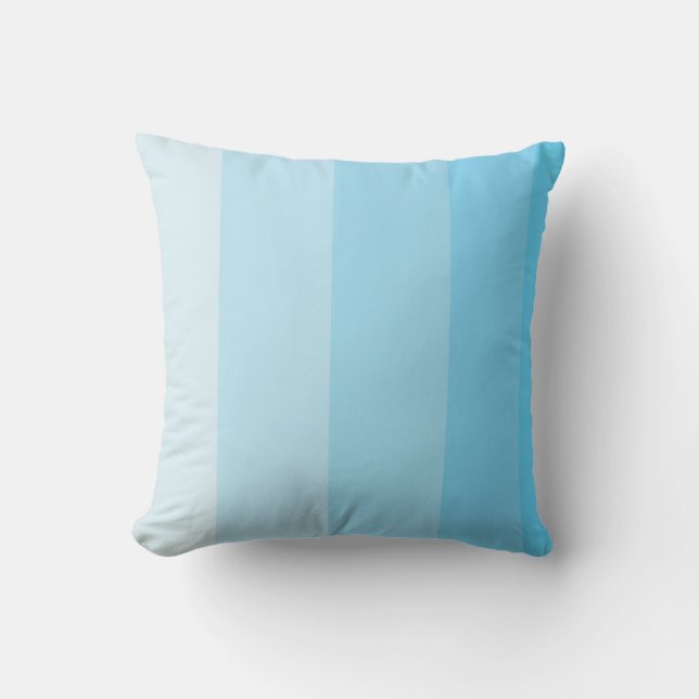 Turquoise Ombre Streep Kussen (Voorkant)