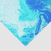 Turquoise Ombre Tie Dye Print Patroon Tissuepapier (Detail)