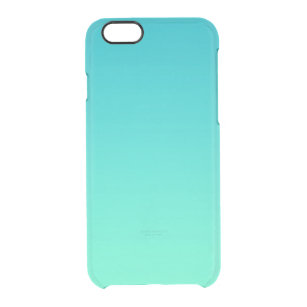 Turquoise Ombre Doorzichtig iPhone 6/6S Hoesje