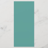 Turquoise Ombre Waterverf Strand Wedding Menu (Achterkant)