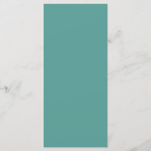 Turquoise Ombre Waterverf Strand Wedding Menu (Achterkant)