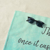 Turquoise Ombre Zee Strandlaken (In situ)