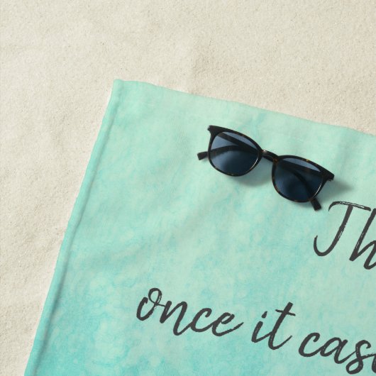 Turquoise Ombre Zee Strandlaken (In situ)