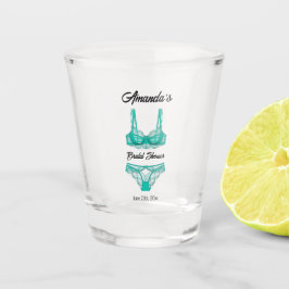 Turquoise Ondergoed Bruidsdouche Shot Glas