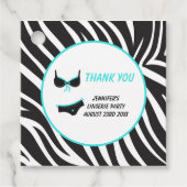 Turquoise Ondergoed Feest Bedankt Bedankjes Labels (Voorkant)