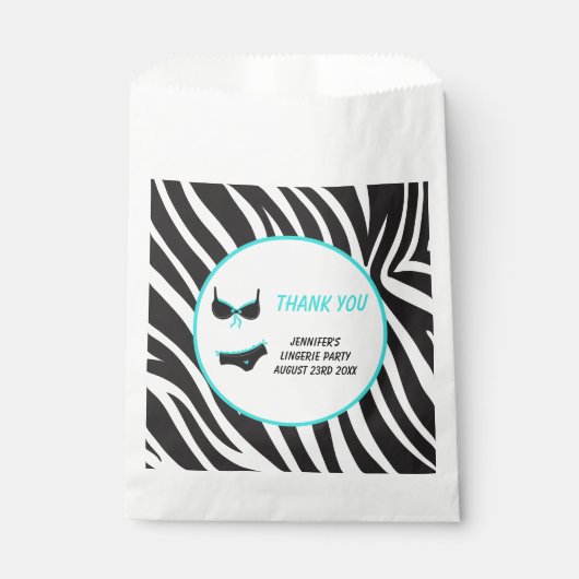 Turquoise Ondergoed Feest Bedankt Bedankzakje (Voorkant)